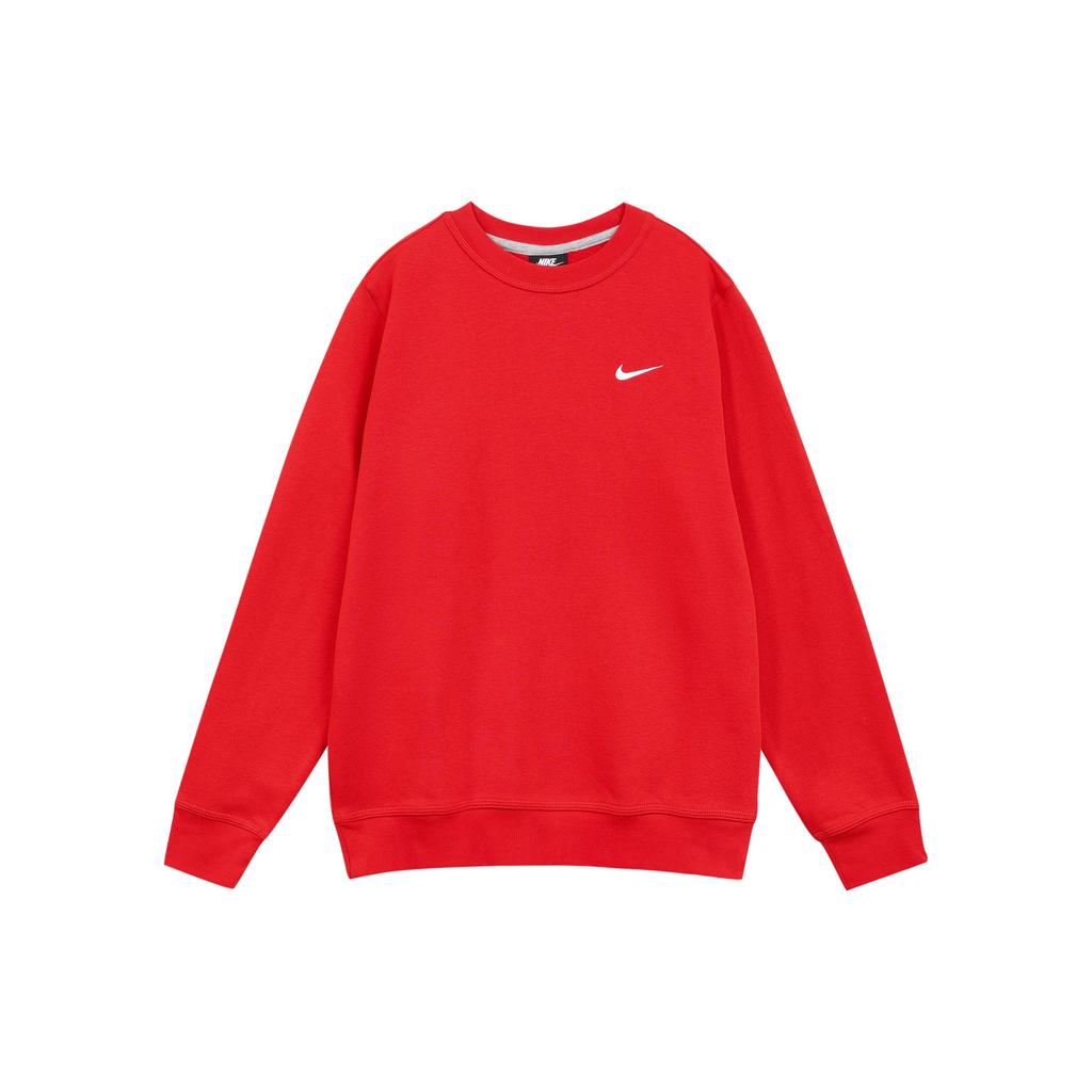 Nike Fleece Solid Color Fleece Lined Thermal Pullover Sweatshirt Men's Red 916609-657