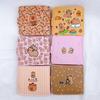 Cartoon Capybara Coin Purse With Buttons PU Leather Card Holder Mini Money Bag Women Girls