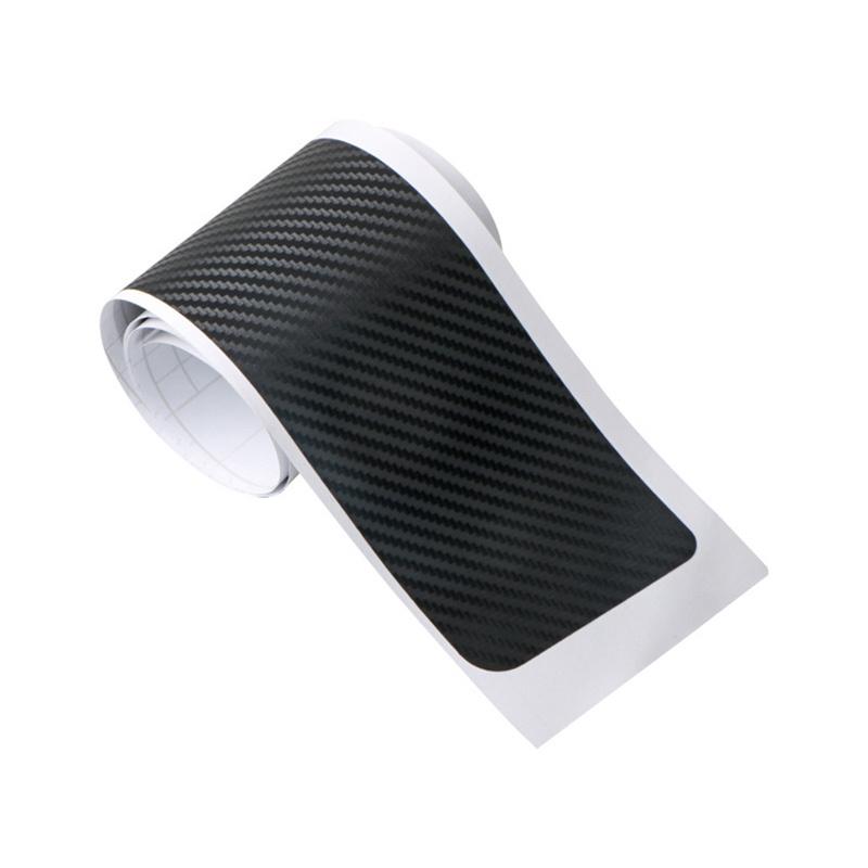 Autotür-Schutzaufkleber Kratzschutzfolie Auto-Heckstoßstangenleiste Kofferraumschweller 3D-Kohlefaser-Kollisionsschutzaufkleber