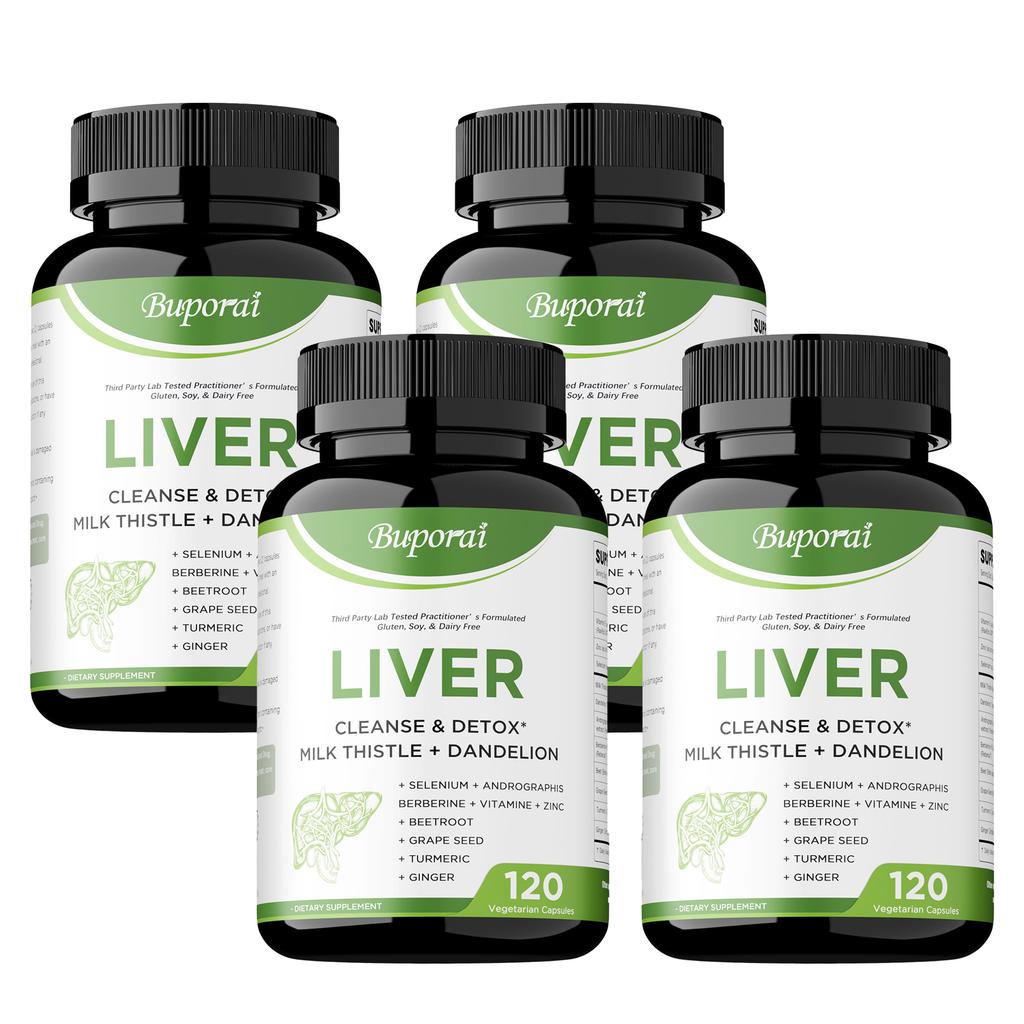 Milk Thistle and Dandelion Root Complex Capsules, Natural Plant Extracts, Aids Daily Metabolism, Dietary Supplement, Suitable for Adults.