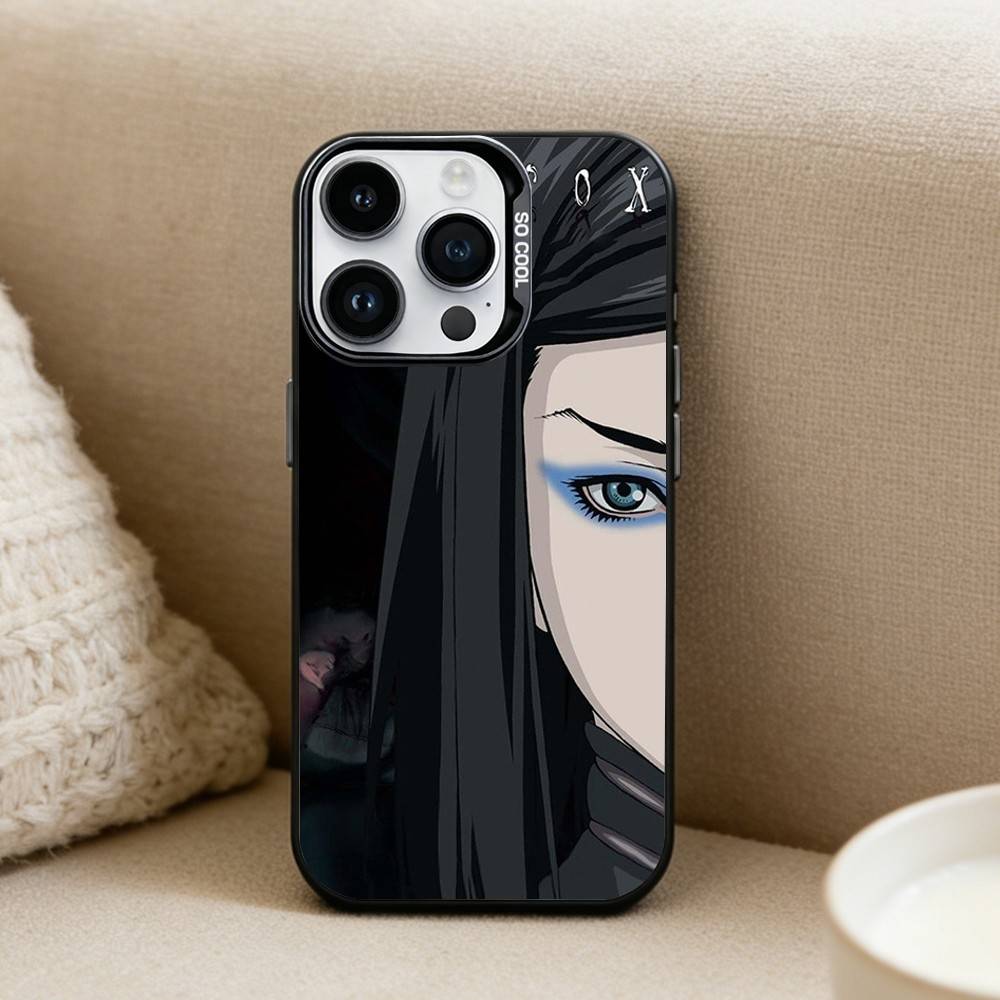 Anime E-ergo P-Proxy  Phone Case For iPhone 16,15,14,13,12,17,Pro,MAX Black Matte Shockproof Cover