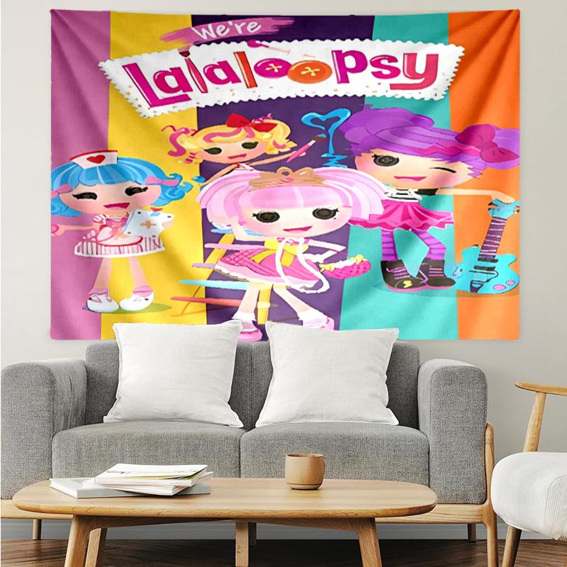 Lalaloopsy Tapestry for Bedroom Aesthetic Classroom Tapestries Wall Hanging for Living Room Dorm Office,Ideal Creative Gift