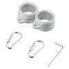 Set Aluminum Flag Pole Rings 360 Degree Rotating Flagpole Flag Mounting Rings With Carabiners AntiWrap For 0.75-1.02 Inches