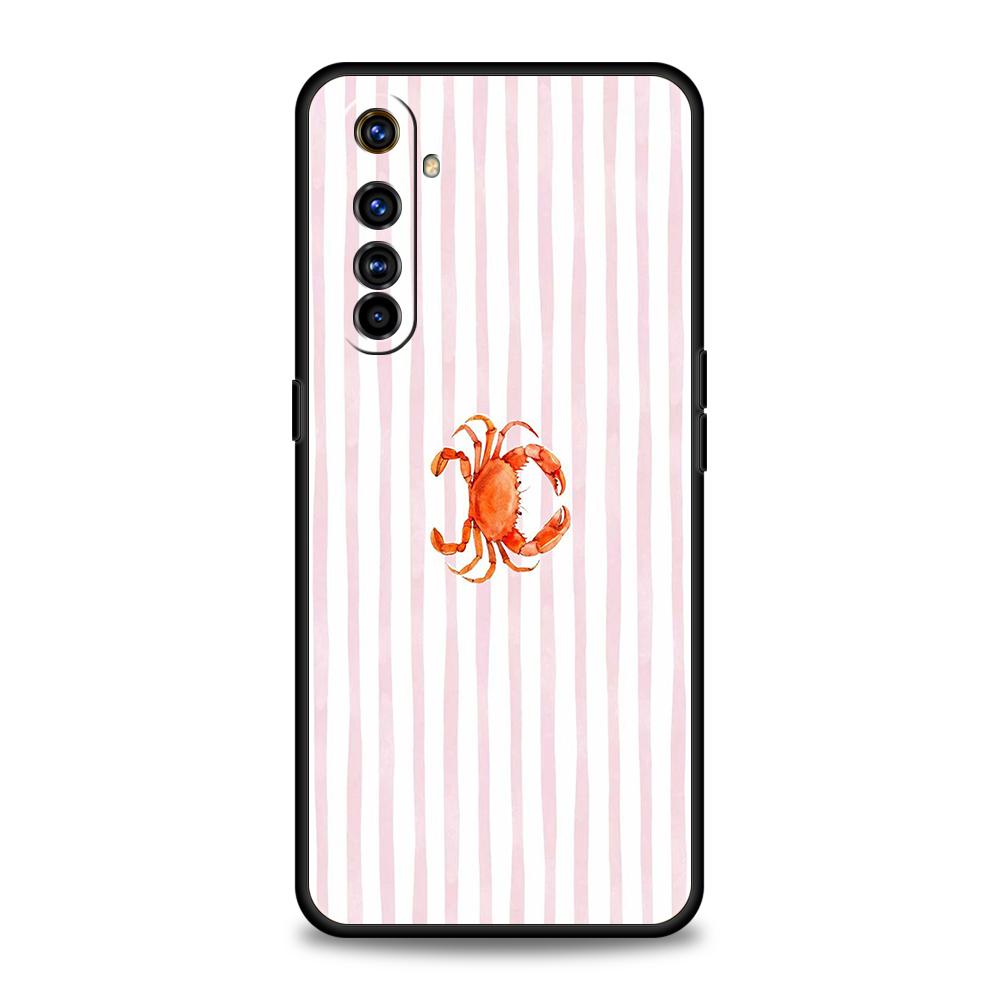 

Чехол для телефона для Oppo A17 A31 A54 A57 A78 A79 A80 A98 Find X5 X6 Reno 7 8 10 11 12 13 F Pro Мягкий ТПУ Морская жизнь, Крабы, Лобстеры Reno10 F