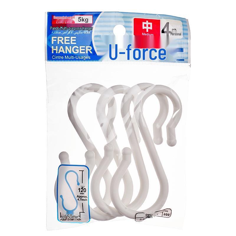 Japońskie haczyki drzwiowe w kształcie S bez wiercenia do kuchni i łazienki