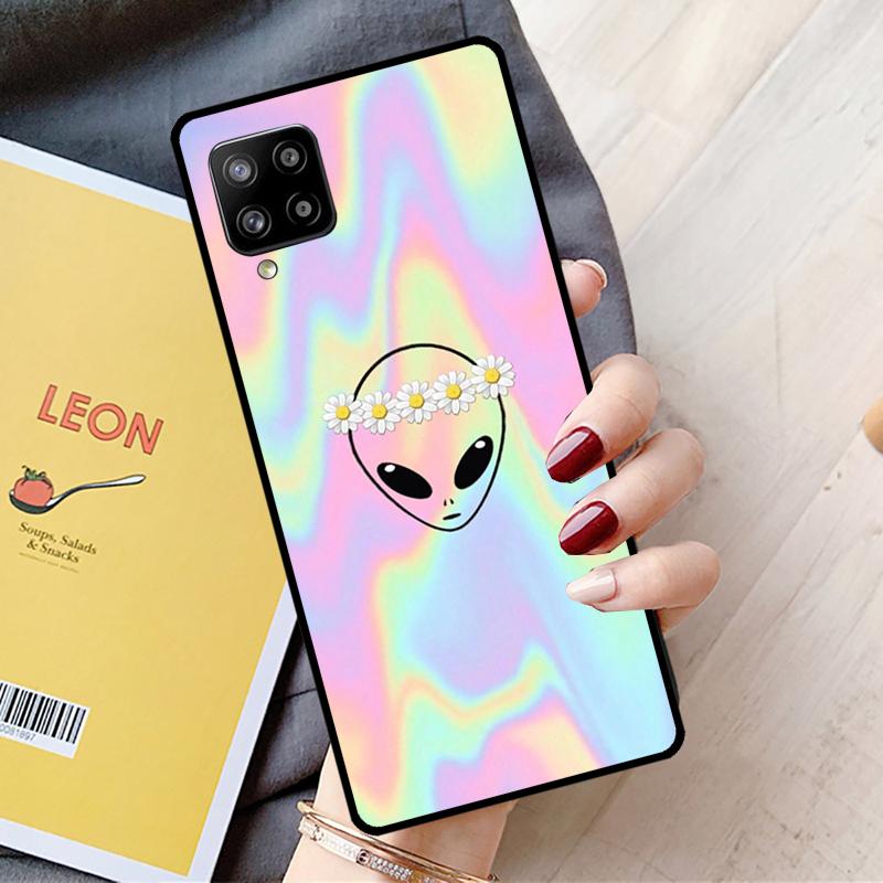 Cartoon Alien For Samsung Galaxy A05 A06 A56 A36 A26 A16 A22 A32 A52 A54 A34 A14 A55 A15 A53 A33 A35 Case