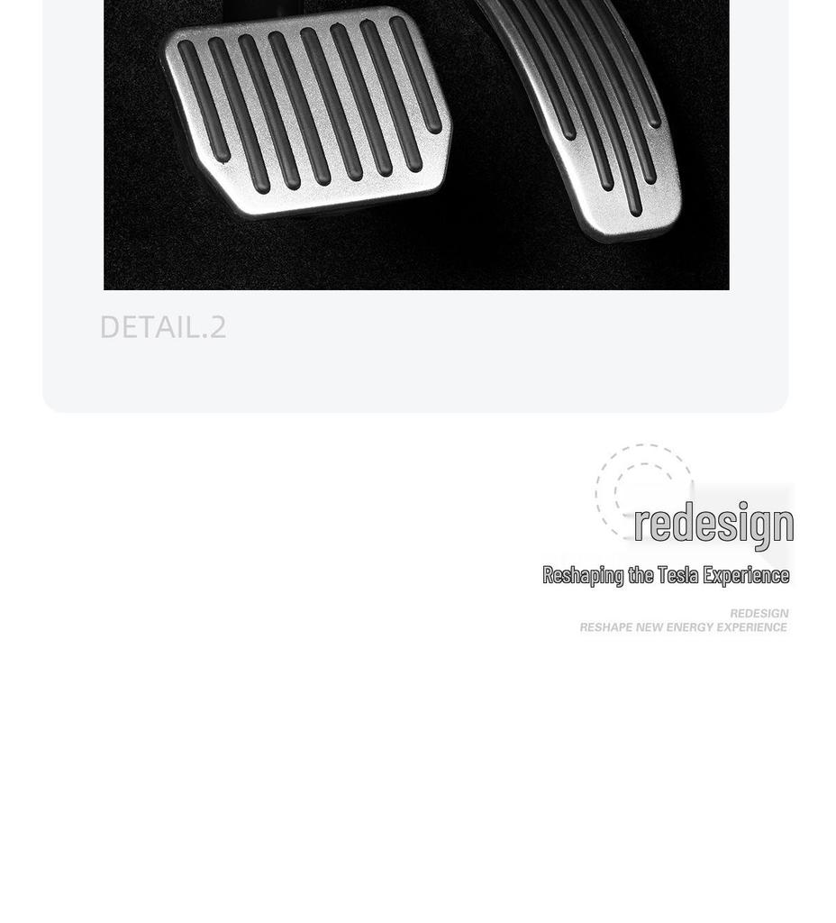Tesla Model 3/Y Aluminum Alloy Pedal and Footrest Accessories