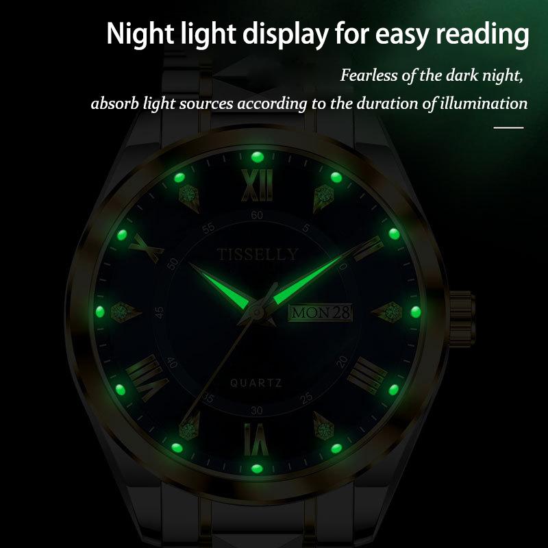 UTHAI CQ409 Fashionable Men watch waterproof luminous calendar quartz watch light luxury clock giftwatches for man