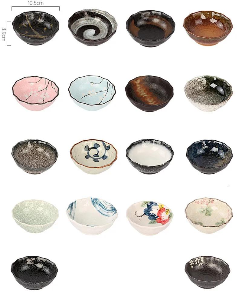 2 Pcs Japanese Creative Ceramic Household Dishes Desserts Small Bowls Bowl Snacks Cold Dishes Hot Pot Seasoning Saucer Soy Sauce
