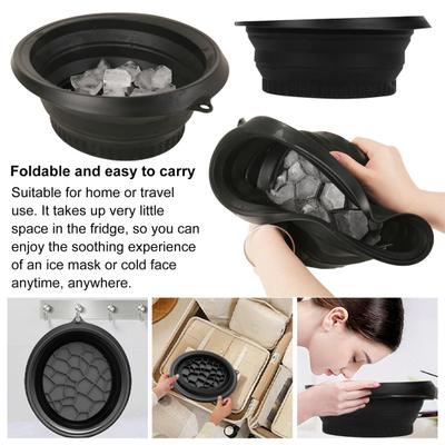 Yousheng Silicone Ice Facial Folding Washbasin Eco-friendly Reusable Efficient Cleaning Multipurpose Washing Basin Silicone Ice Bath Bowl