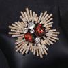1Pc Vintage Oversized Brooch: European-American Style, Elegant Retro Corsage for Coats and Suits
