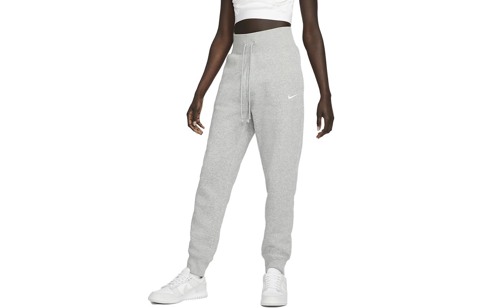 Nike Knitted Sweatpants Women s Light Gray Moderate Cuffed Pants DQ5688-063 M