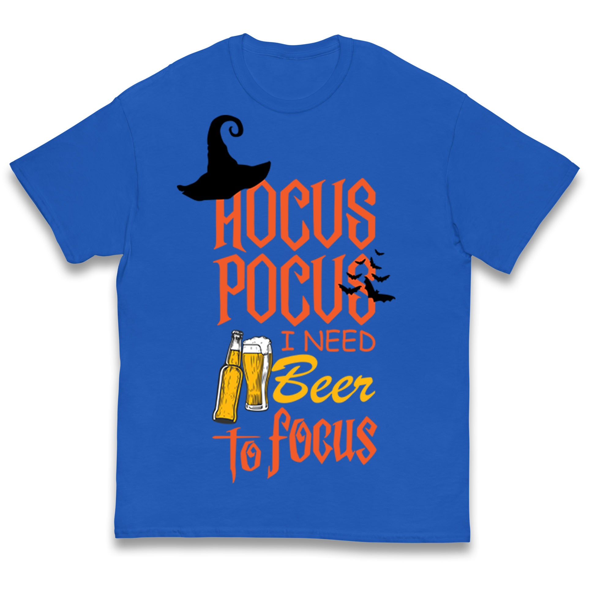 

Hocus Pocus I Need Beer To Focus Halloween Kids T Shirt 140