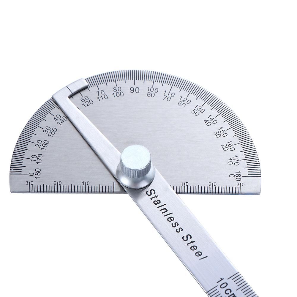 Rotary Stainless Steel Caliper Round Head Goniometer Adjustable Protractor Protractor 180 Degree Protractor Angle Ruler