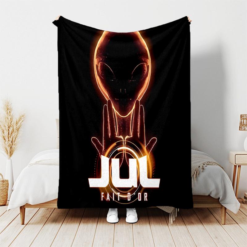 1pc Blanket Jul Rapper Print Design, Lightweight Blanket for Sofa, Bed- Soft &Warm, Gift for All Seasons Like Christmas, Halloween