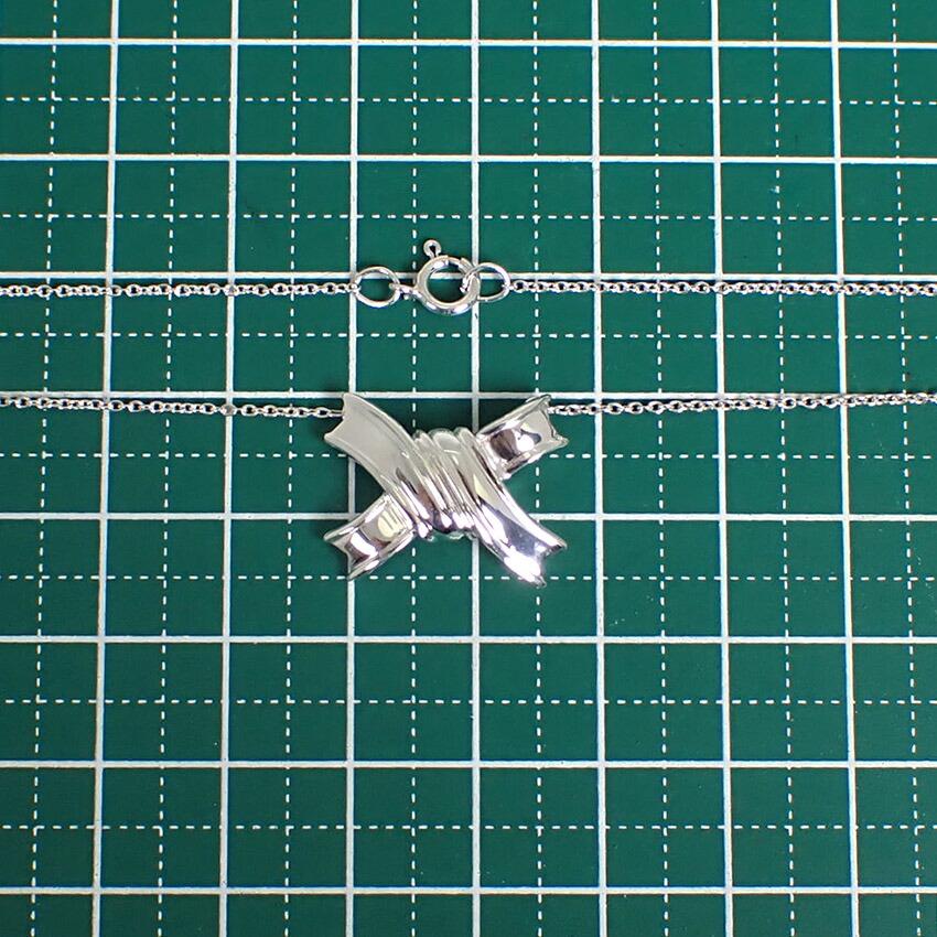 [Used] TIFFANY/Tiffany 925 Vintage Bow Necklace/g468-36