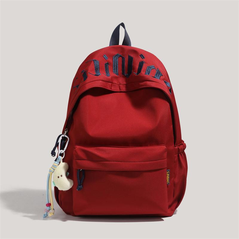 Рюкзак для студента с буквой Унисекс Школьный рюкзак для кампуса Рюкзак большого объема однотонный