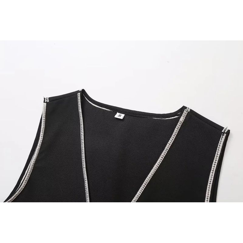 Jnleaog Summer New Arrival Women's Clothing Fashion Style French Fashion All-Match Casual Commute Style Embroider Vest