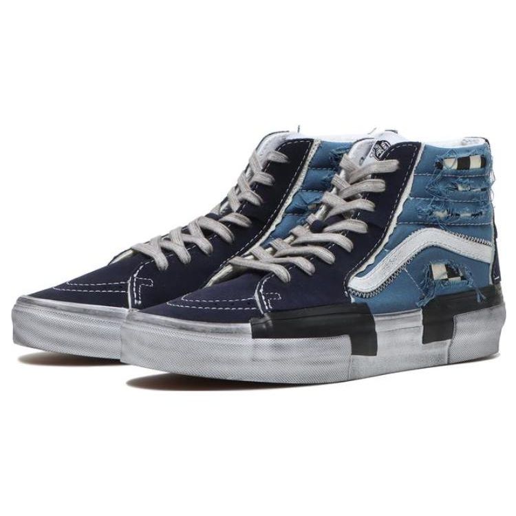 Vans Sk8-Hi Reconstruct Unisex Stressed Check Navy VN0005UKNGJ