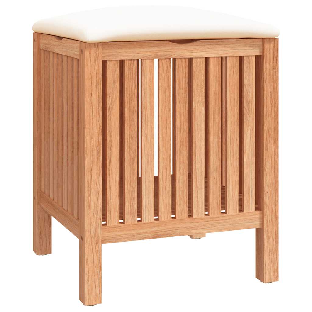 Badezimmerhocker 40,5 x 40 x 52 cm Massivholz Nussbaum