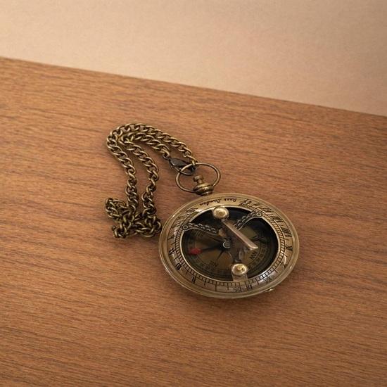Brass Pocket Compass with Leather Case 5.08 cm Nautical Navigation Tool Handmade Gift Item
