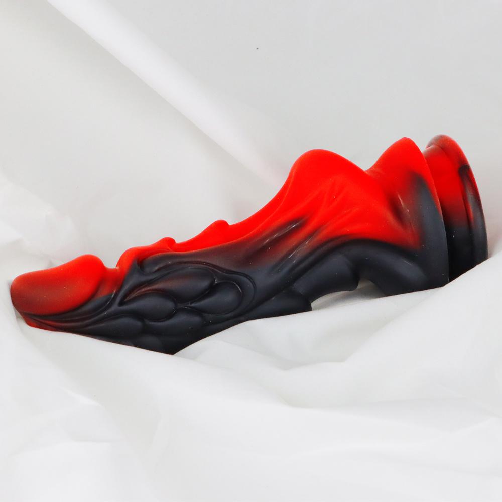 Black Unicorn Mixed Color Liquid Silicone Big Penis Simulation Posterior Anal Plug Fake Penis Adult Products