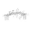 Pearls Rhinestones Hair Comb Bridal Hair Accessories Tiaras Leaf Hairpin For Bride Wedding Party Prom Event Hair Jewelry