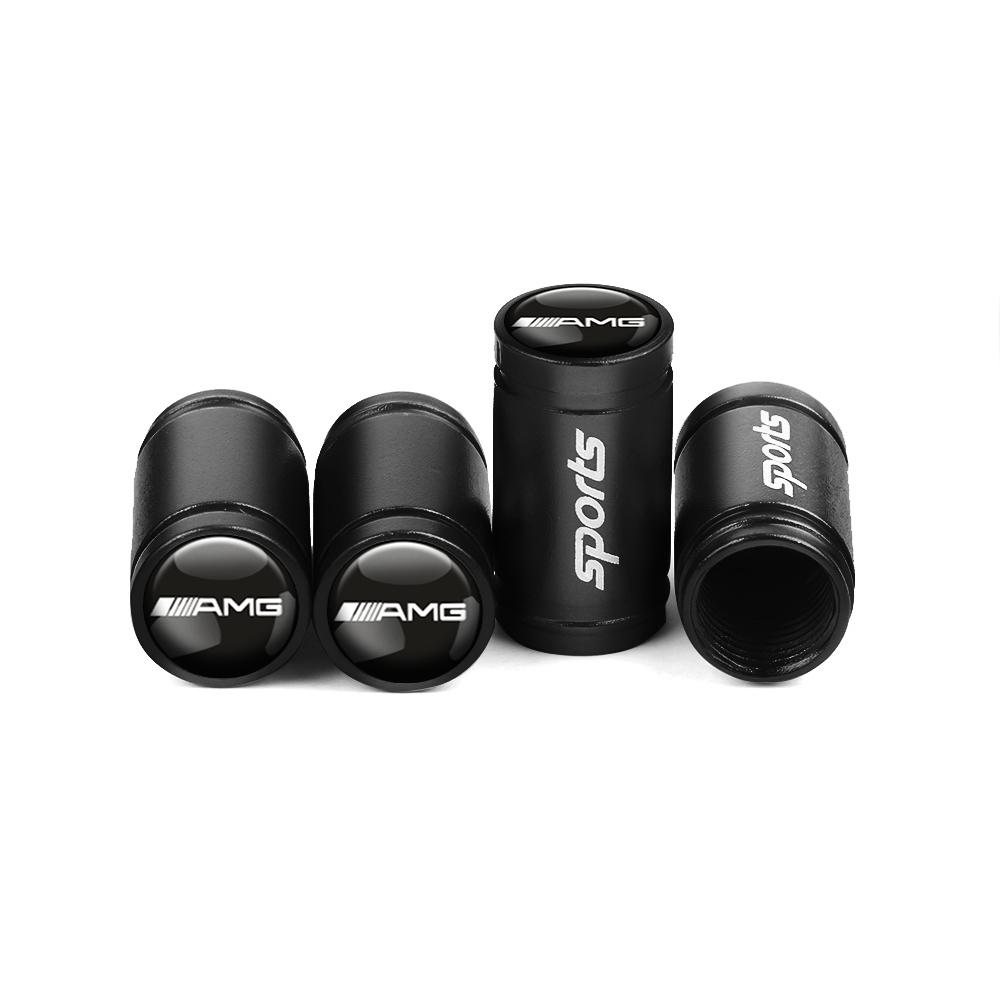 IYYGW1 4Pcs Car Wheel Tire Valve Air Caps Stem Covers For Mercedes Benz W177 W190 W201 W202 W203 W204 W205 GLS GLB EQC W177 W190 C260