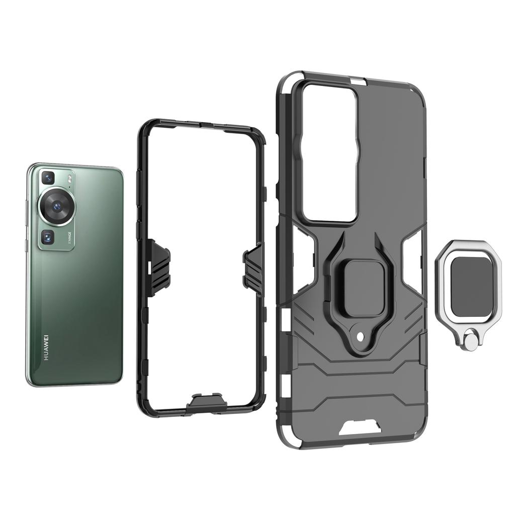 For Huawei P60/P60 Pro Phone Case TPU+PC Shockproof Cover with Ring Holder Kickstand