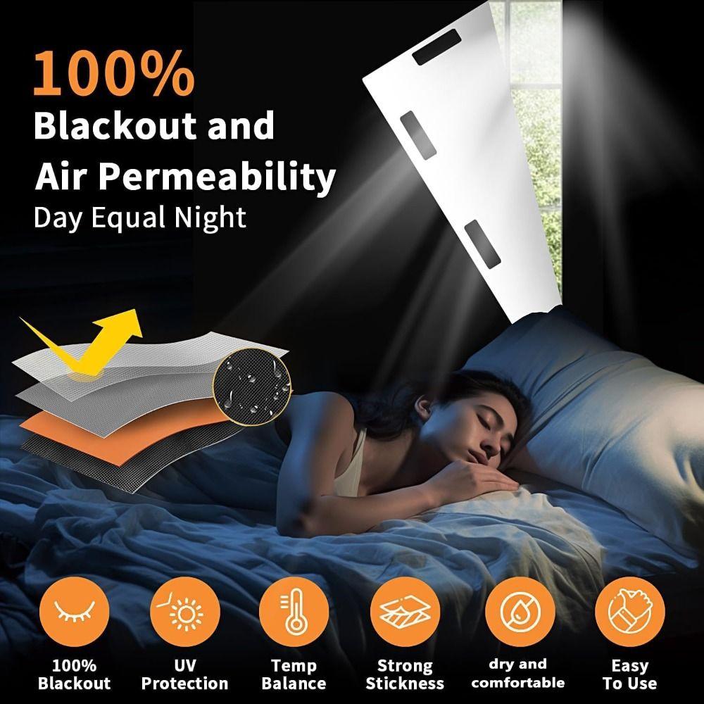 Reusable Blackout Window Cover Waterproof Window Privacy Film New Blackout Blinds  Bedroom