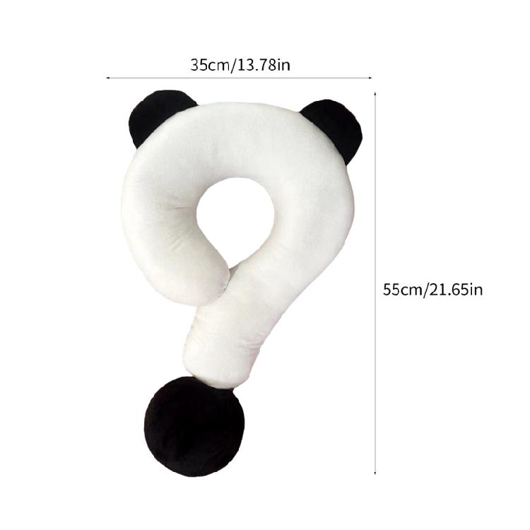 Cuscino da viaggio a forma di panda in peluche per collo, per bambini e adulti, che fornisce comfort e supporto per il collo