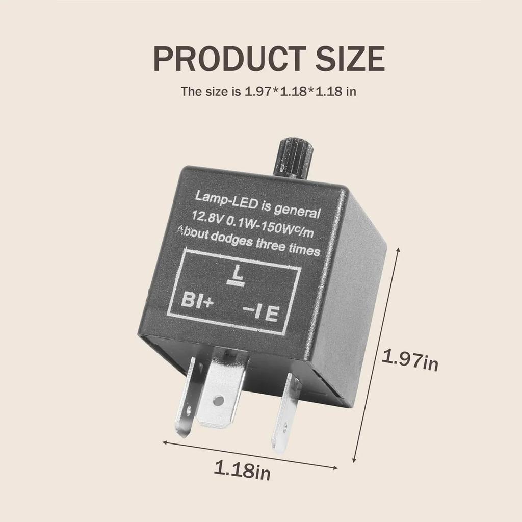 12v 3 Pin Adjustable LED Flasher Relay Motorcycle Turn Signal Lights LED Flashing Converter Tool Electronics Regulator Kit