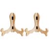 2 Pieces Sturdy Wood Display Stands for Plates and Sculptures Suitable for Any Decoration Elegant Styles Various Sizes
