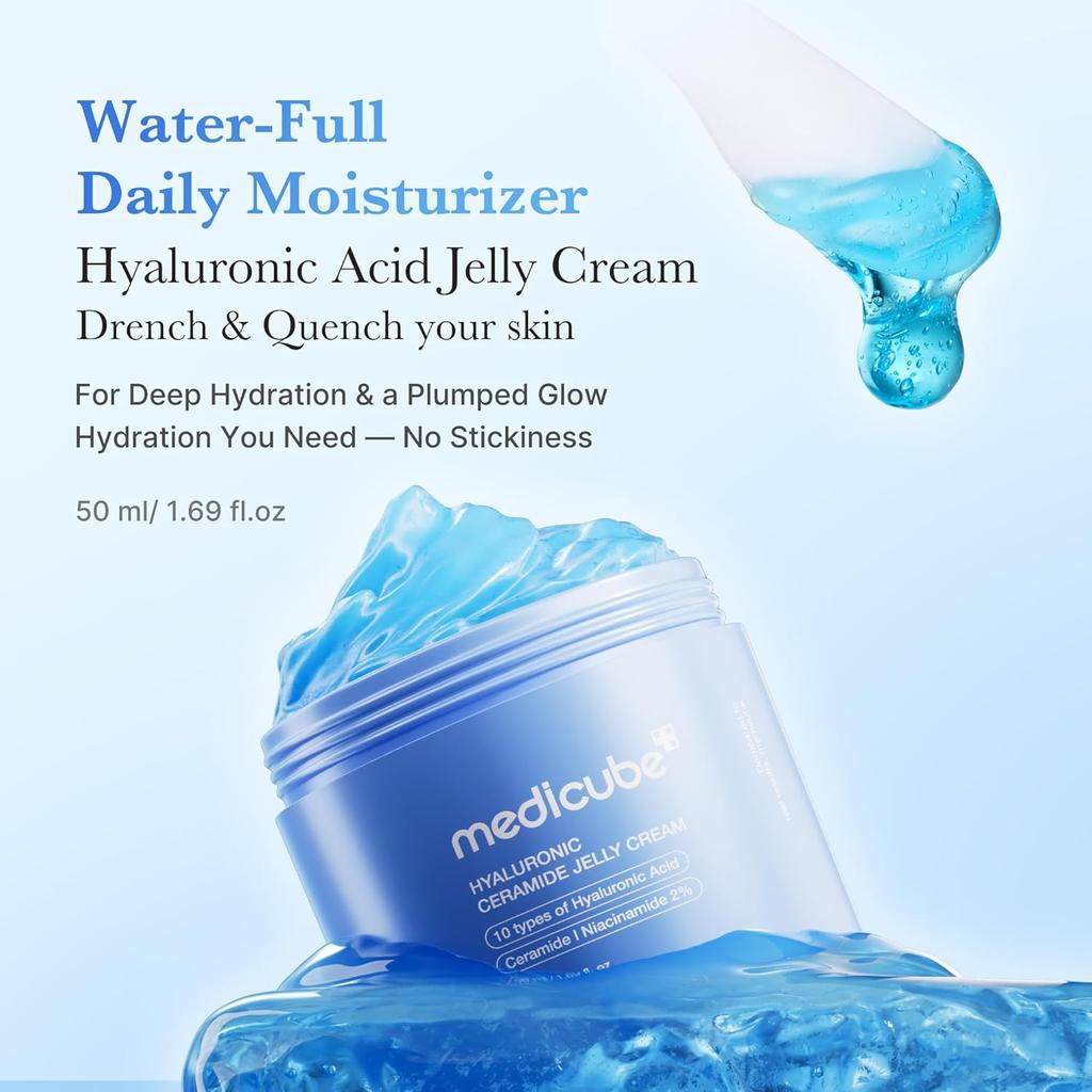 Medicube Jelly Cream with Hyaluronic Acid | Daily Moisturizer Suitable for All Skin Types
