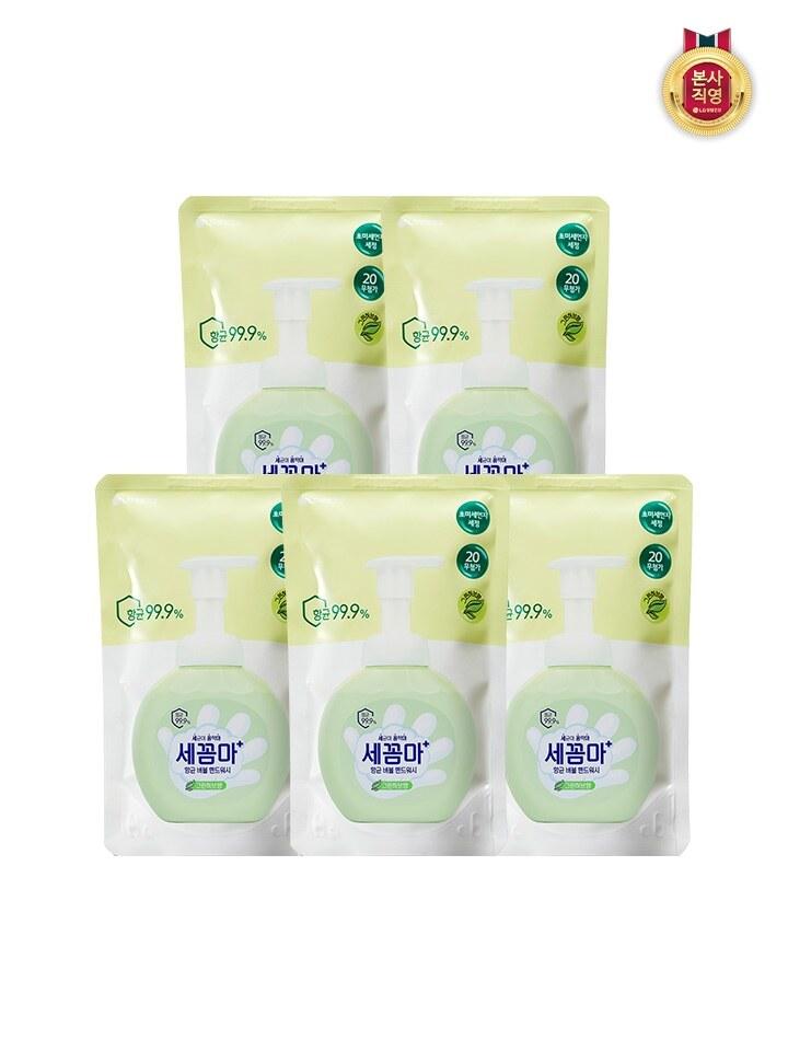 ON:THE BODY Secomma Bubble Hand Wash Green Herb Scent Refill 200ML x 5