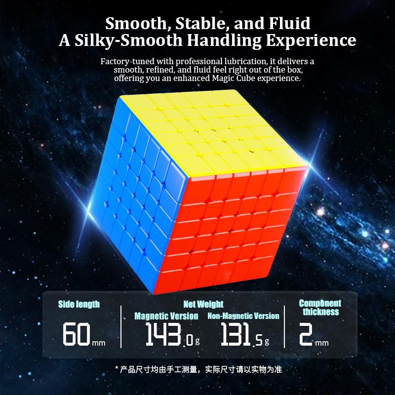 Sengso Hot Sale New Mosheng Series 5X5 6X6 7X7 Magnetic/Non-Magnetic Stickerless Cube Color-Matching Puzzle Educational Toy