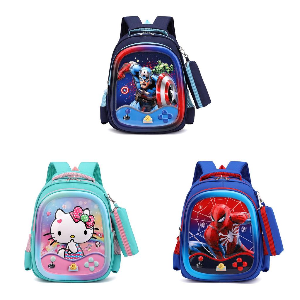 Elsa Hello Kitty Sofia Kuromi Rucksack Große Kapazität Atmungsaktiver Nylon Schulrucksack Für Jungen Und Mädchen