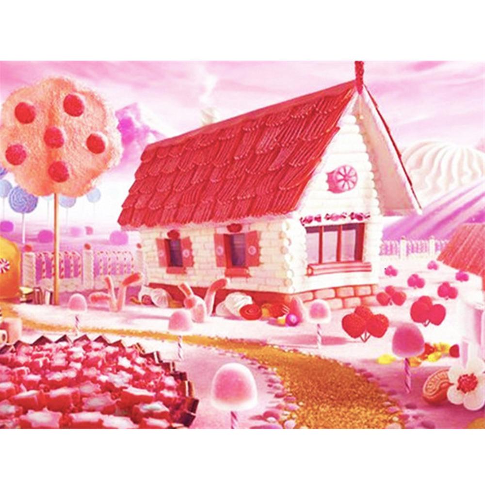 Full Square Diamond Painting House Craft Kit Sale 5D Diamond Embroidery Landscape Shop Art Rhinestone Decor For Home