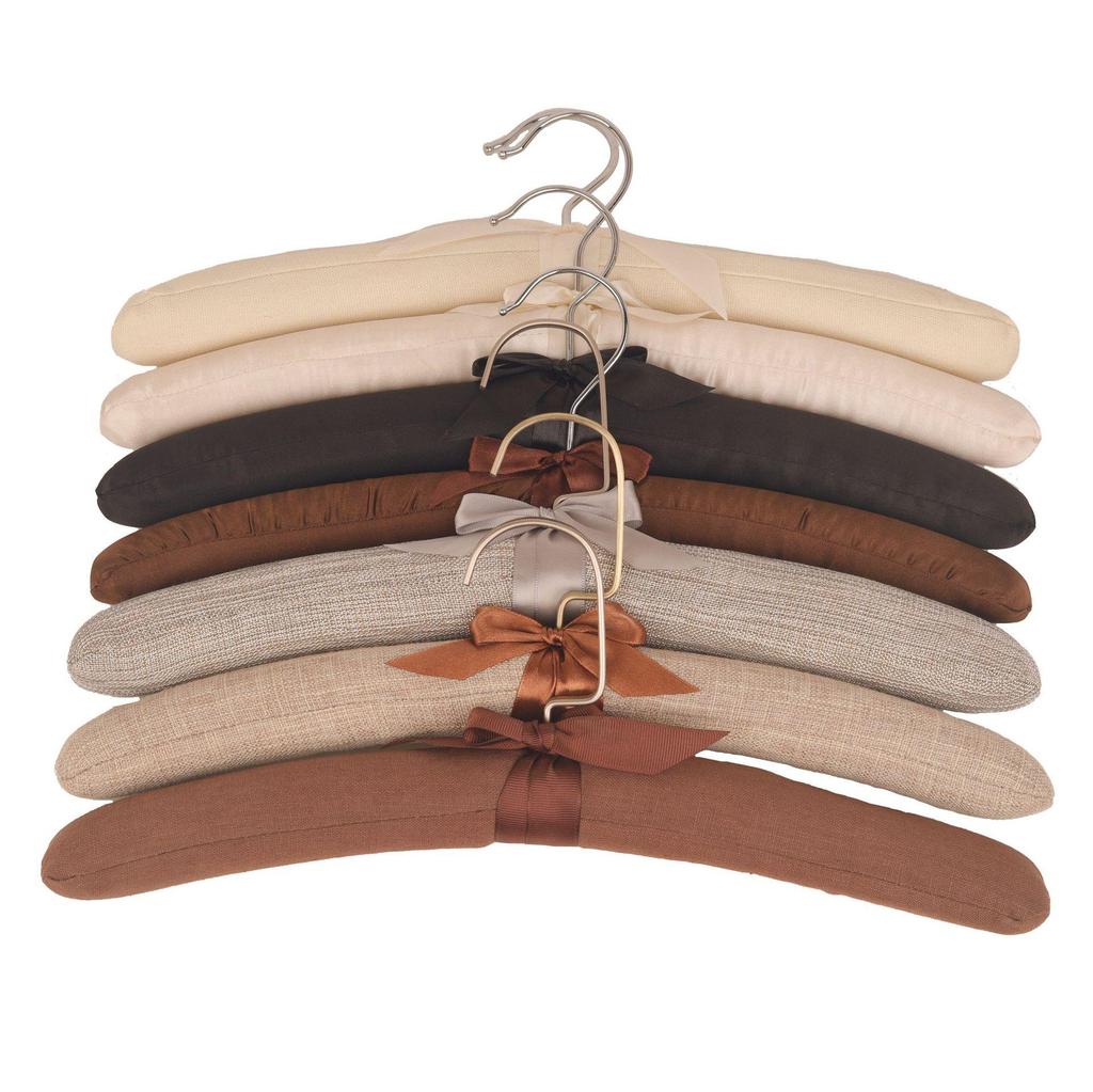 Fabric-Covered Hangers for Hotel: Linen, Silk, Sponge for Cheongsam, Pajamas, and Underwear