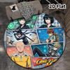 Onepunch Man Runder Teppich Teppich für Wohnzimmer Schlafzimmer Sofa Spielzimmer Dekor Rutschfeste Bodenmatte