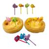 Cartoon Fruit Fork Toothpicks Cute Animal Food Selection Mini Lunch Box Decoration Children'S Food Supplement Tool