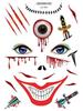 European & American Style Halloween Horror Face Tattoo Stickers for Masquerade Parties