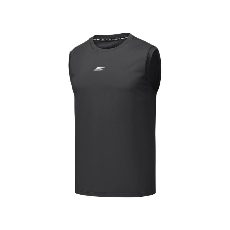 Skechers Comfortable Soft Casual Versatile Vest Men tops Carbon-Black P225M158-0018 S