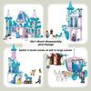 Ice Snow Ferris Wheel Sled Castle Assembly Building Block With Function Lighting