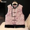 Women's New Chinese Style Jacquard Stand Collar Vest