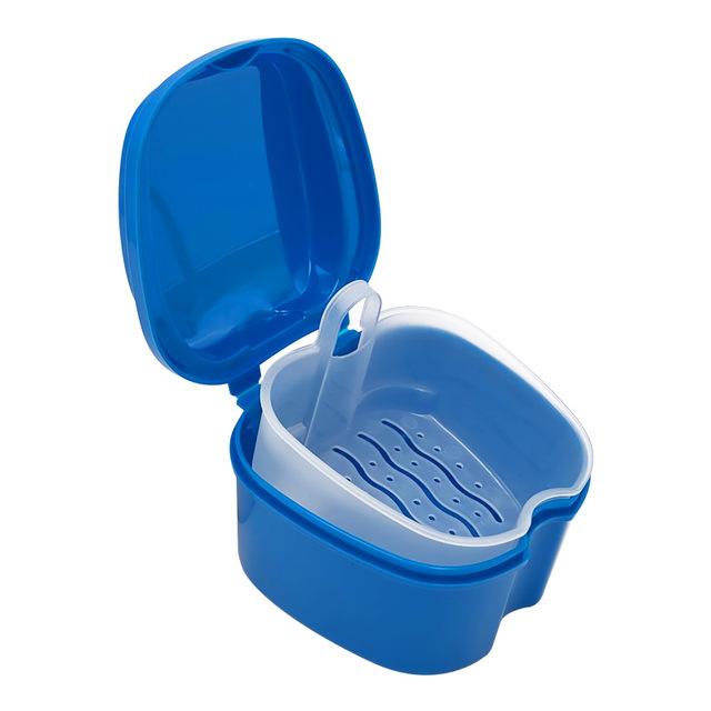 

Apple Shaped Denture Storage Box Multi Functional Shock Resistant Storage Box Portable Hygienic Dust Proof Denture Storage Box