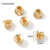 14K/18K Gold Plated Brass Metal Stripe Spacer Beads Separator For Beads Loose Beads For Bracelet Necklace Making Accessories