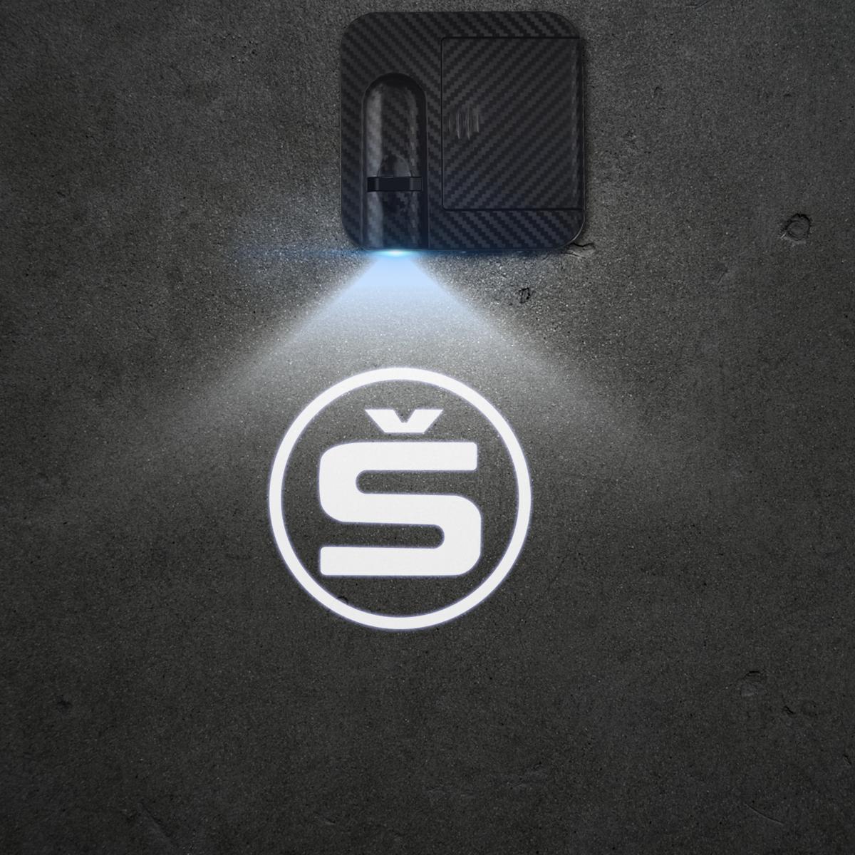 

1/2PCS S Sport Line Car Door Welcome Lights Projector Logo Wireless Sensing For Skoda Octavia Rapid Superb Citigo Roomster 1 PCS