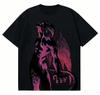 2026 Devilman Crybaby Akira & Ryo Vintage Washed Printed Loose Pure Cotton Short Sleeve T-shirt, Unisex Fan T-shirt