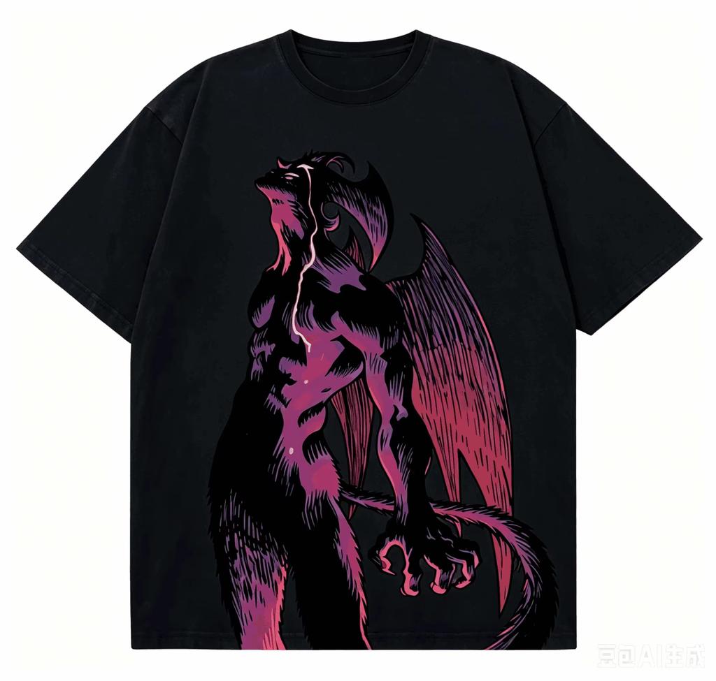 2026 Devilman Crybaby Akira & Ryo Vintage Washed Printed Loose Pure Cotton Short Sleeve T-shirt, Unisex Fan T-shirt